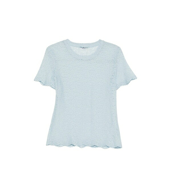 エルマンノ シェルヴィーノ レディース プルオーバー トップス Lace t-shirt Blue