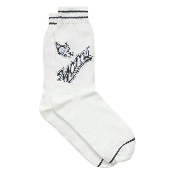 マルニ メンズ ソックス アンダー御召しもの Embroidered-logo socks White