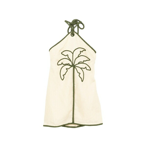 農園 リオ レディース 衣裳 トップス Tree-embroidered mini dress Neutrals