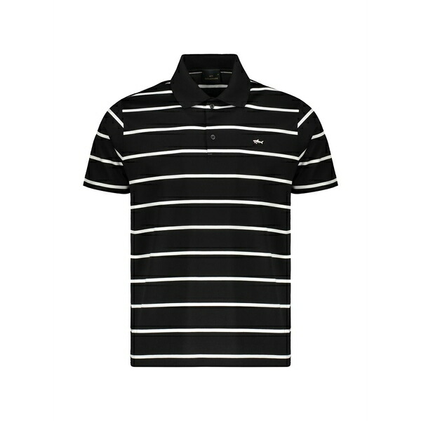 ポールアンドシャーク メンズ スポーツシャツ トップス Striped cotton polo shirt Black
