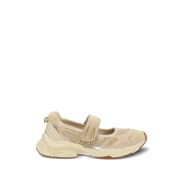 死灰 レディース スニーカー シューズ Touch-strap mesh sneakers Neutrals