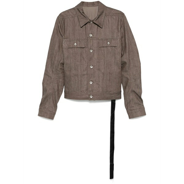 リックオウエンス メンズ 上衣＆上衣 アウター Trucker jacket Brown