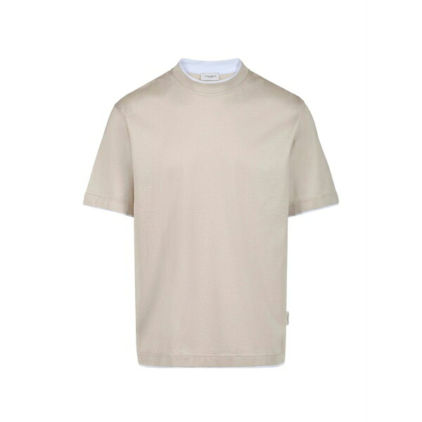 パウロペコラ メンズ Tシャツ トップス Double-layer loose-fit t-shirt Neutrals｜asty