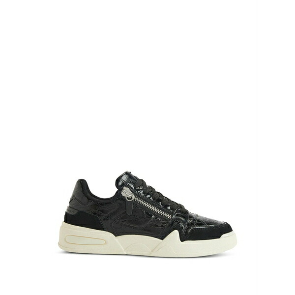 ジュゼッペザノッティ メンズ スニーカー シューズ Crocodile print zip trainers Black