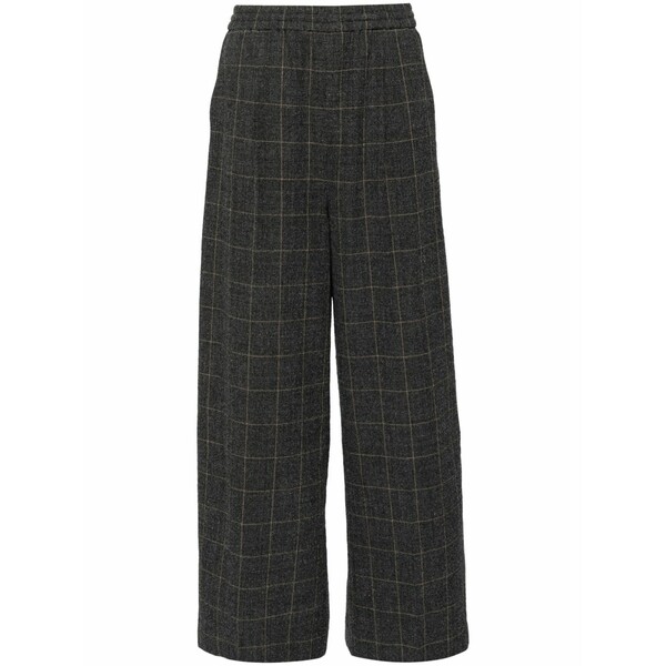 ジュン・ジー レディース 心地よいズボン下 ボトムス Checked straight trousers Grey