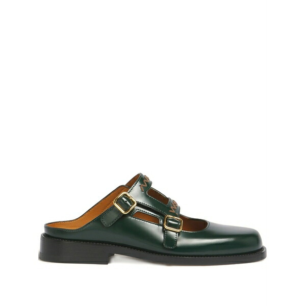 マルニ レディース サンダル シューズ Bambi 3.0 buckle leather loafers Green
