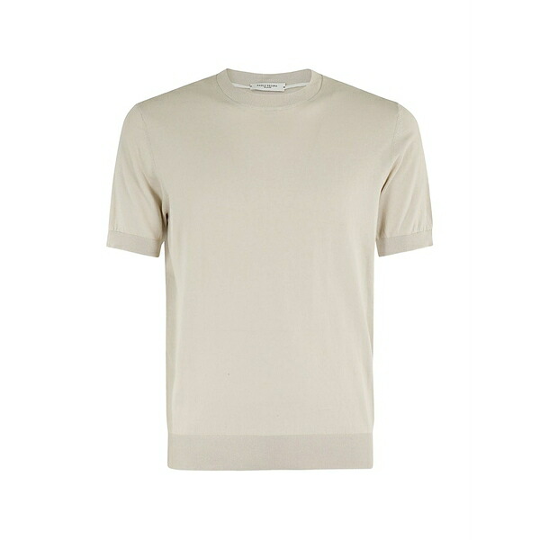 パウロペコラ メンズ 編み物\u0026プルオーバー アウター Short-sleeve crew-neck sweater Neutrals
