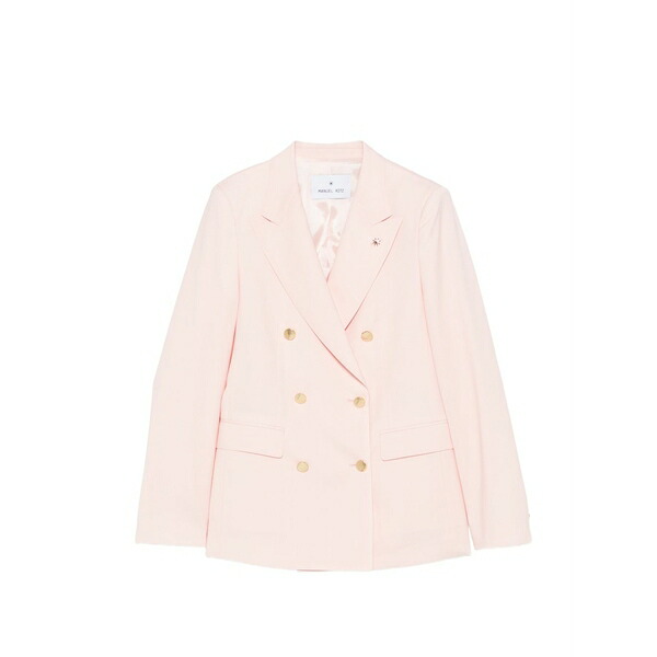 マニュエル リッツ レディース 上衣＆上衣 アウター Double-breasted peak-lapel jacket Pink
