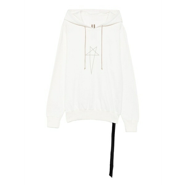 リックオウエンス メンズ パーカー・スウェットシャツ アウター Graphic hoodie  White