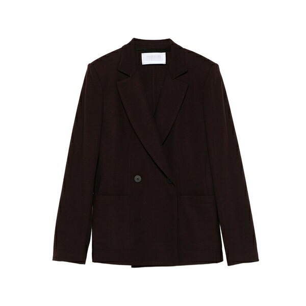 ハリスワーフロンドン レディース 上衣＆上衣 アウター Double-breasted wool blazer Red
