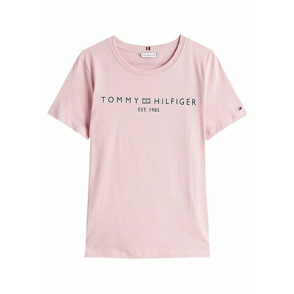 トミー ヒルフィガー レディース ティーシャツ トップス Logo-print t-shirt Pink