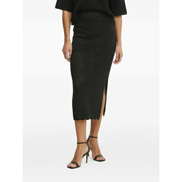 リビアナコンティ レディース スコート ボトムス Knitted MIDI skirt Black