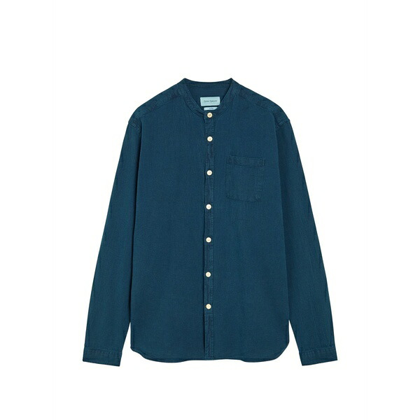 オリバースペンサー メンズ プルオーバー トップス Grandad kildale chest-pocket shirt Blue