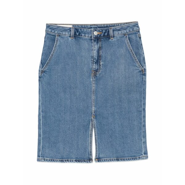 ガント レディース スコート ボトムス Front-slit denim MIDI skirt Blue
