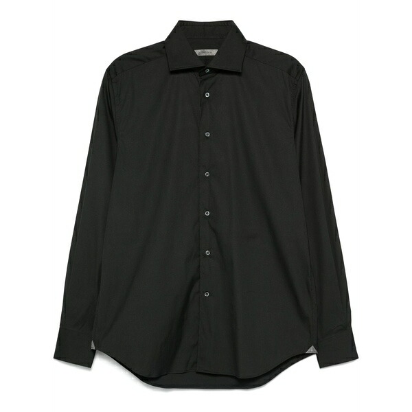 コルネリアーニ メンズ プルオーバー トップス Classic-collar shirt Black