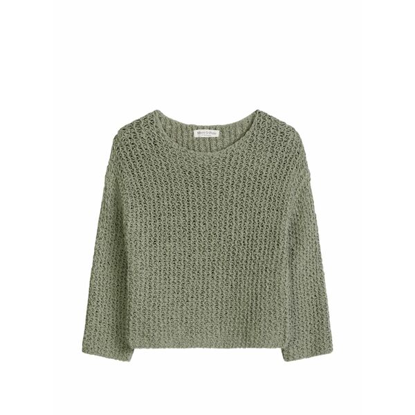 マルコポーロ レディース 編み物\u0026プルオーバー アウター Knitted sweater Green