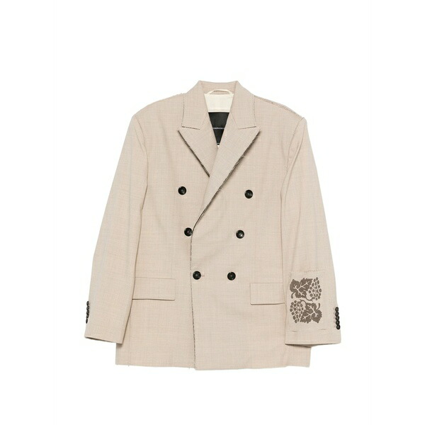 フェデリコ チーナ レディース 上衣＆上衣 アウター Double-breasted blazer Neutrals