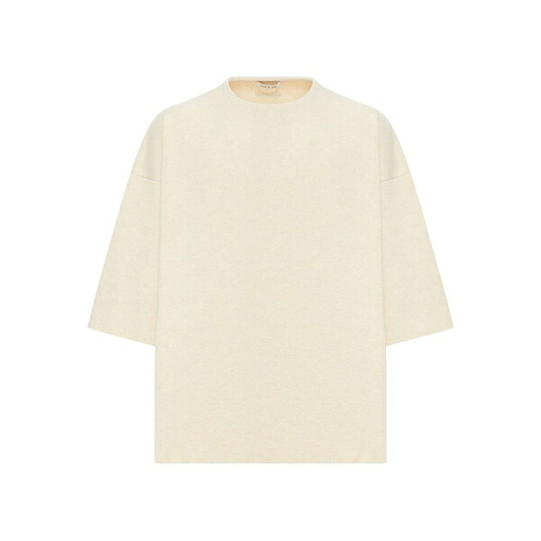 フィアオブゴッド メンズ ティーシャツ トップス Wool short-sleeve t-shirt Neutrals