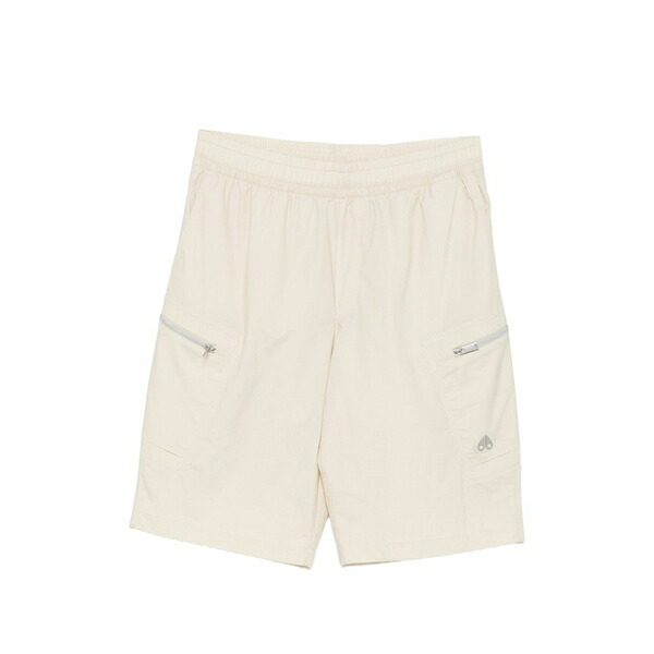 ムースナックルズ メンズ 心地好いズボン下 ボトムス Logo-plaque zip-pocket shorts Neutrals
