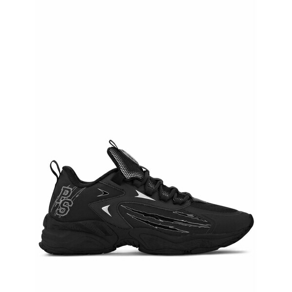 飾り気のない運動競技 メンズ スニーカー シューズ Lo-top logo-print sneakers  Black