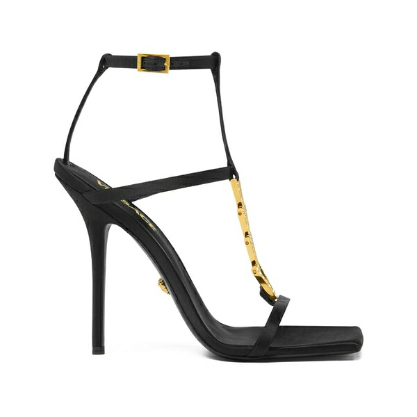 ヴェルサーチ レディース サンダル シューズ 105粍 crystal-embellished sandals Black