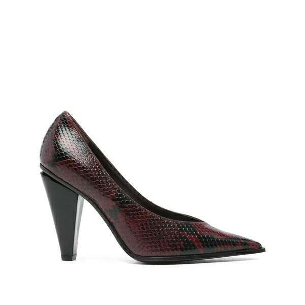 ロベルトフェスタ レディース パンプス シューズ Snakeskin-print pointed-toe pumps Red