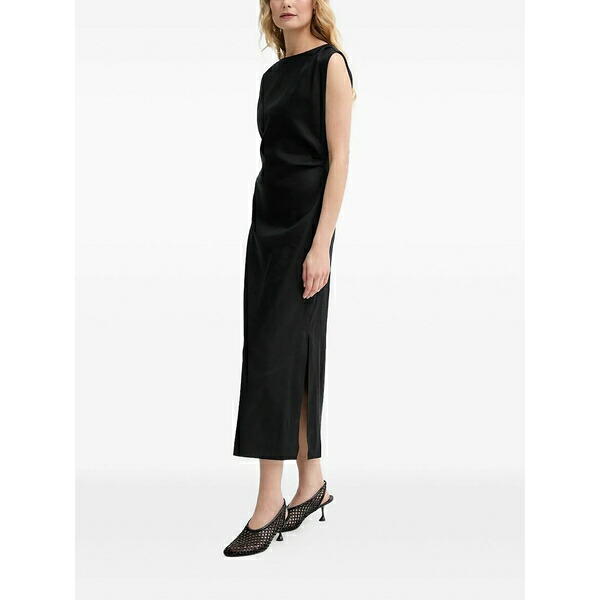 マルコポーロ レディース 衣裳 トップス Pleated MIDI dress Black