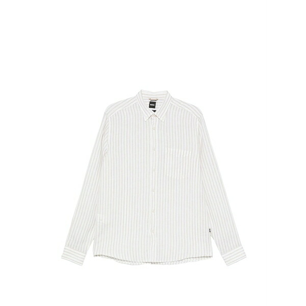 主任者 メンズ プルオーバー トップス Striped-pattern shirt White