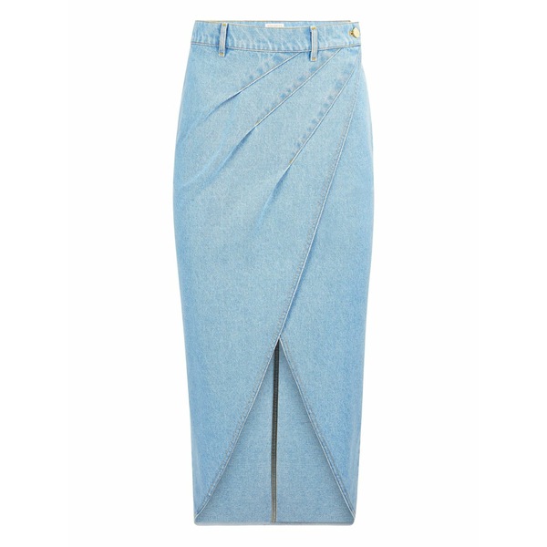 ニナリッチ レディース スコート ボトムス Draped denim MIDI skirt Blue