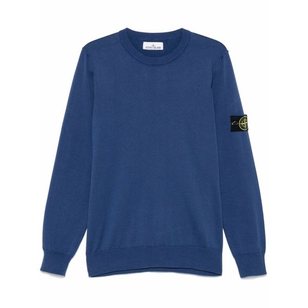 ストーンアイランド メンズ 編み物\u0026プルオーバー アウター Compass-badge sweater Blue