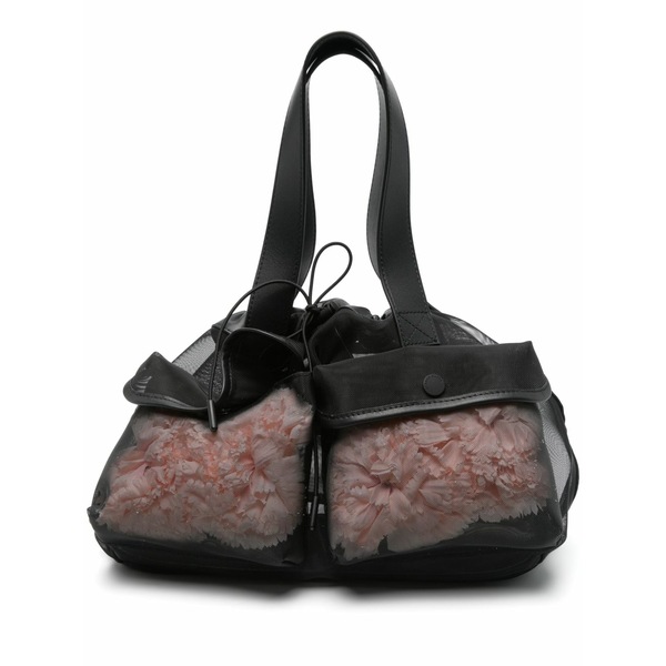 シモーネ・ロシャ レディース トートバッグ 御徒面子 Mesh tote bag Black