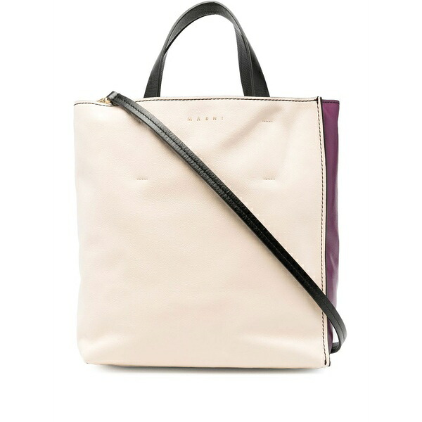 マルニ レディース トートバッグ バッグ Museuo colour-block tote bag Neutrals｜asty
