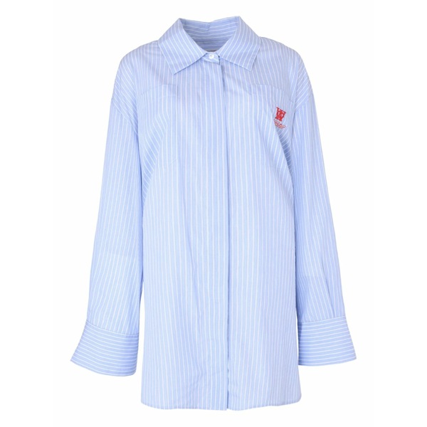 象牙色 レディース 衣裳 トップス Roxy striped poplin mini shirt dress Blue