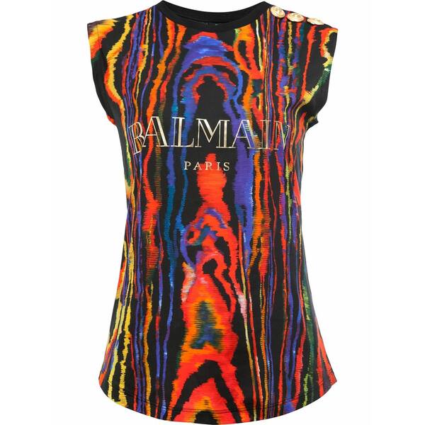 バルマン レディース プルオーバー トップス Logo print t-shirt Multicolour