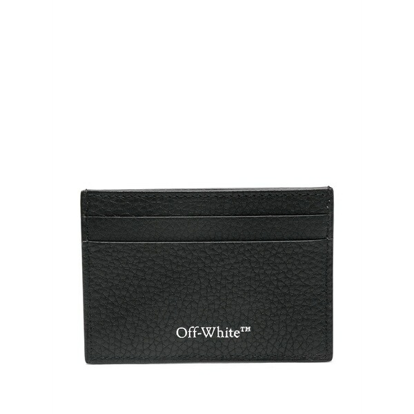 象牙色 メンズ 紙入れ 付属品 Diag-stripe leather cardholder Black