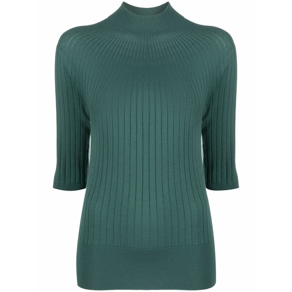 マロ レディース 編み物\u0026プルオーバー アウター Ribbed-knit virgin wool jumper Green