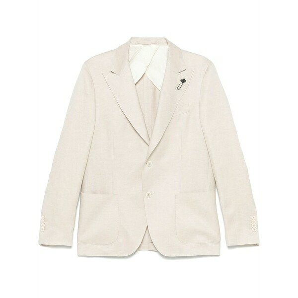 ラルディーニ メンズ 上衣＆上衣 アウター Brooch-detail blazer Neutrals
