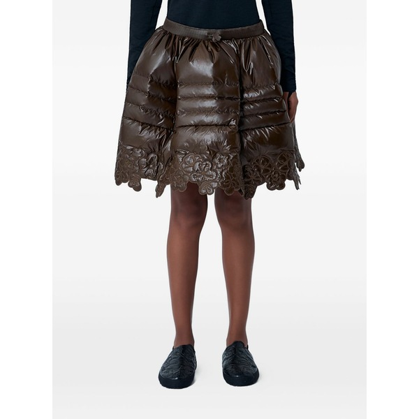 北の方人間の顔 レディース スコート ボトムス X cecilie bahnsen elena quilted mini skirt Brown