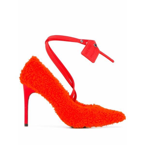 象牙色 レディース パンプス シューズ Textured ankle-strap pumps Orange