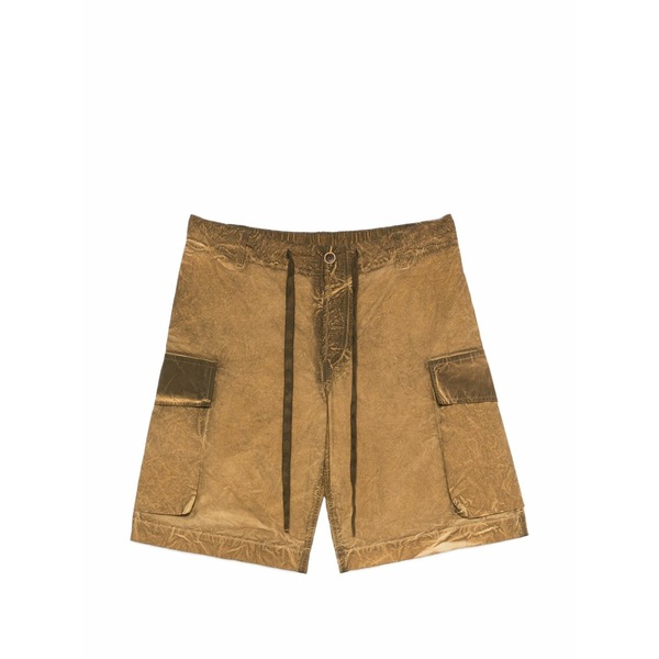 ユマ・一 メンズ 心地好いズボン下 ボトムス Drawstring crago shorts Brown