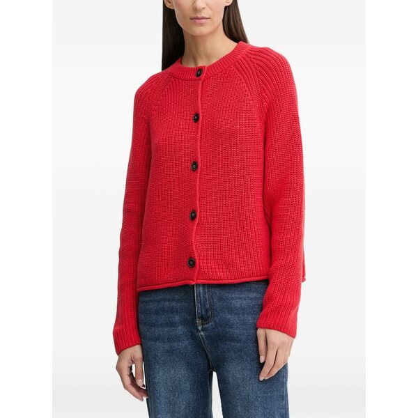 マルコポーロ レディース ジレー アウター Buttoned cardigan Red