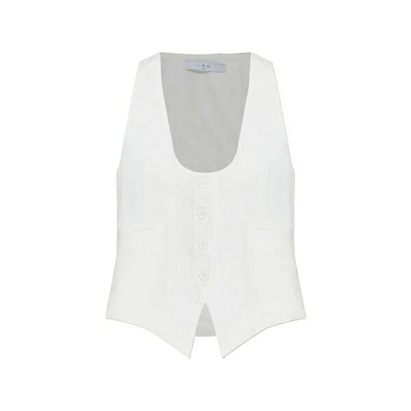 イロ レディース 厚地の外套 アウター Cala button-up waistcoat White