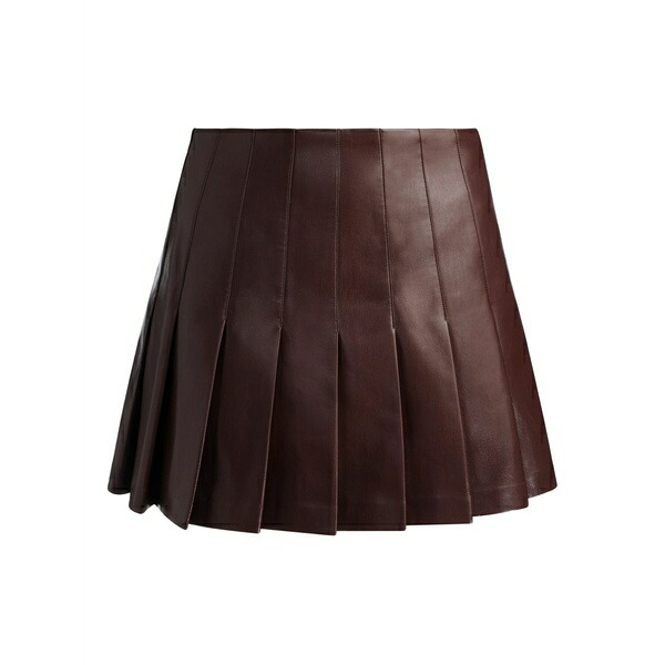 アリス アンド オリビア レディース スコート ボトムス Carter pleated mini skirt Brown