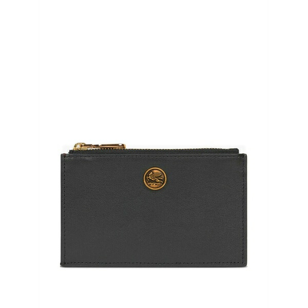 エトロ メンズ 銭入れ 添え物 Pegaso-appliqu￡ wallet Black