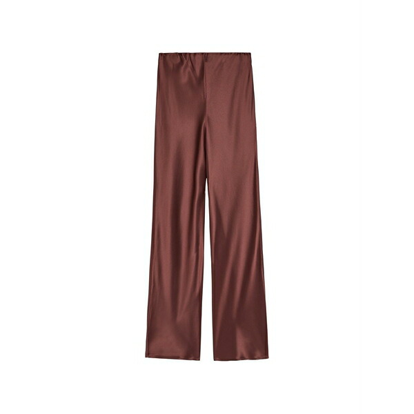 ショナ・ジョイ レディース 心地好いズボン下 ボトムス Savanna satin-finish trousers Brown