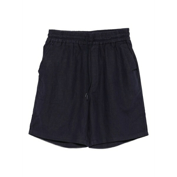 レ ドゥ メンズ 心地好いズボン下 ボトムス Linen drawstring shorts Blue