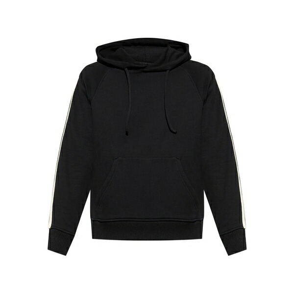 パーム・エンジェルス メンズ パーカー・スウェットシャツ アウター Stripe-detail hooded sweatshirt Black