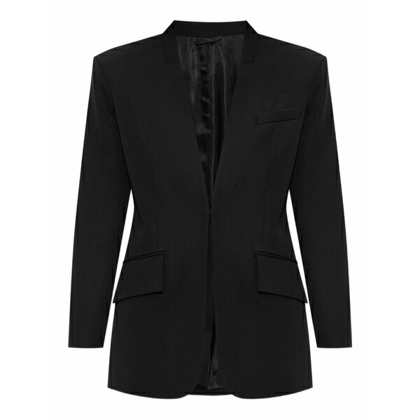 ジ アティコ レディース 上衣＆上衣 アウター Padded-shoulder wool blazer Black