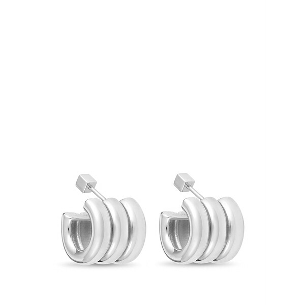 アイブイアイ レディース ピアス＆イヤリング アクセサリー Mini gaia hoop earrings Silver｜asty