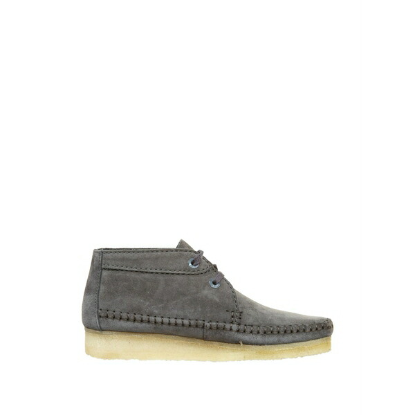 クラークス メンズ ブーツ シューズ Originals weaver whipstitch-trim desert boots Grey